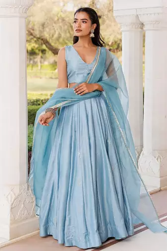 Coastal Blue Lehenga Set