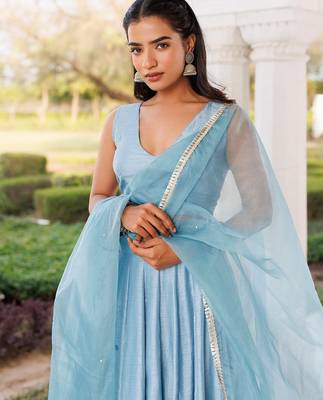 Coastal Blue Lehenga Set 4