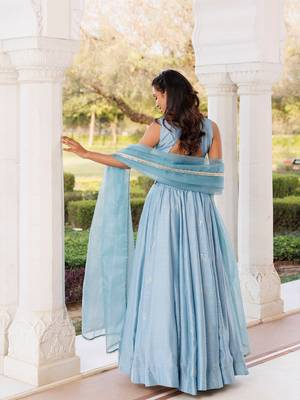Coastal Blue Lehenga Set 5