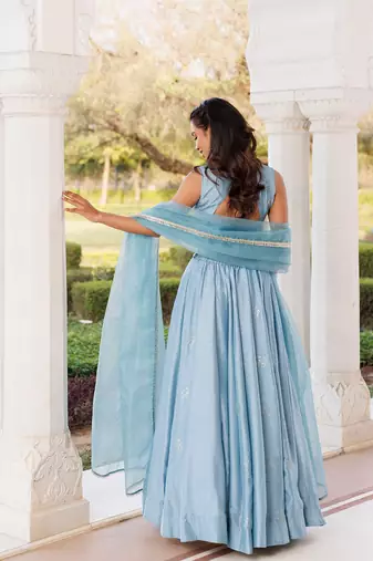 Coastal Blue Lehenga Set
