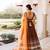 Brunette Brown and Orange Cotton Lehenga Set