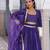 Purple Corallites Cotton Lehenga Set