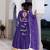 Purple Corallites Cotton Lehenga Set