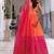 Pink Lemonade and Orange Cotton Lehenga Set