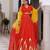 Red Alert and Yellow Cotton Lehenga Set