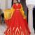 Red Alert and Yellow Cotton Lehenga Set