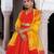 Red Alert and Yellow Cotton Lehenga Set