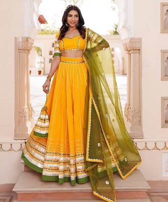 Lemon Chrome Yellow Lehenga Set 2