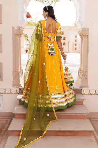 Lemon Chrome Yellow Lehenga Set