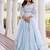 Ice Water Embroidery Cotton Lehenga Set