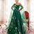 Water Garden Green Brushpainted Cotton Lehenga Set
