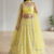 Elegant Yellow Embroidered Lehenga Choli Set with Net Dupatta