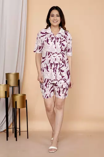 Women's Rayon Floral Printed Designer Fashionable Weastern Wear Co-ord Set, Loungewear, Summer Wear & Beachwear