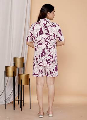 Women's Rayon Floral Printed Designer Fashionable Weastern Wear Co-ord Set, Loungewear, Summer Wear & Beachwear 5