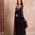 Black georgette handwork anarkali suit set