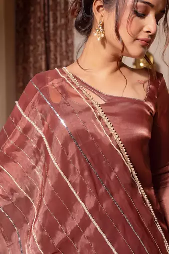 Rosegold handwork straight suit set
