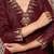 Dark maroon handwork pakistani silk kurta set