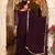 Purple sequined chinon anarkali suit set