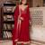 Maroon gotapatti rayon anarkali suit set