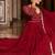 Maroon sequined chinon anarkali suit set