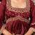 Brown chinon handwork anarkali suit set