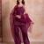 Purple farshi salwar handwork dupatta set