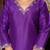 Purple handwork pakistani silk kurta set