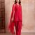 Red farshi kurta salwar handwork dupattta set