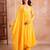 Yellow georgette gotapatti anarkali suit set