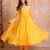 Yellow georgette gotapatti anarkali suit set