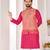 pink cotton men kurta pajama with subtle woven work