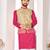 cotton pink kurta pajama for men with weaving work