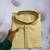 yellow linen kurta pajama for men