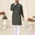 green linen cotton jacquard kurta pajama set