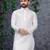 white slub cotton weaving kurta pajama set