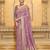 Onion pink crepe silk saree, beautifully crafted with rich zari weaving