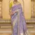 lavender crepe silk saree with rich zari weaving