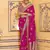 rani pink crepe silk saree with rich zari weaving