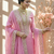 Pink Pure Silk kurta Palazzo and Dupatta Embroidered Work 3pc set