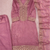 Pink Pure Silk kurta Palazzo and Dupatta Embroidered Work 3pc set