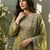 Green Pure Silk kurta Palazzo and Dupatta Embroidered Work 3pc set