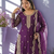 Purple Silk Fabric Kurta Palazzo and Dupatta Embroidered Work 3pc Set