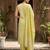 Anouk yellow and beige pure cotton straight regular kurta set