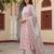 Anouk mauve pure cotton straight regular kurta set