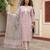 Anouk mauve pure cotton straight regular kurta set