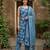 Anouk blue pure cotton straight regular kurta set