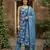 blue pure cotton straight regular kurta set