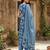 Anouk blue pure cotton straight regular kurta set