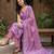 Anouk purple pure cotton straight regular kurta set