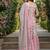 Anouk mauve  and cream pure cotton anarkali gathered or pleated kurta set